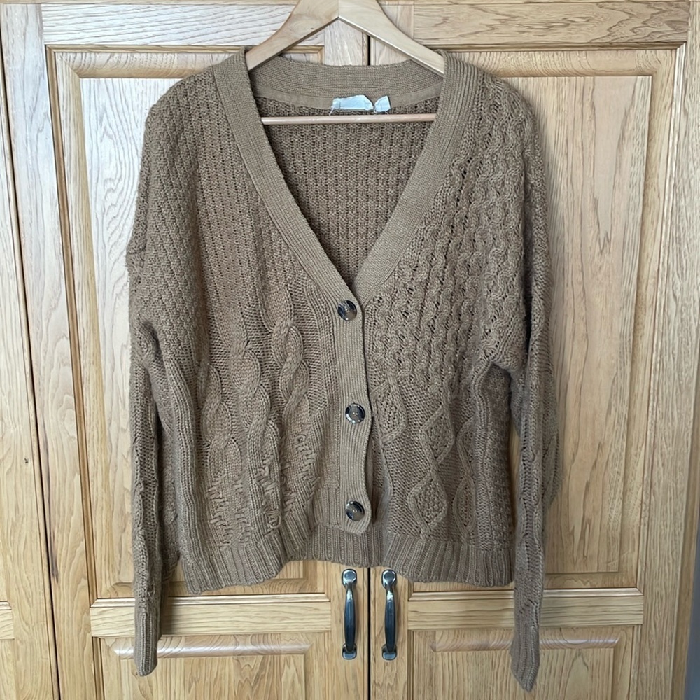 RETROD Cardigan Sweater in Brown size medium
